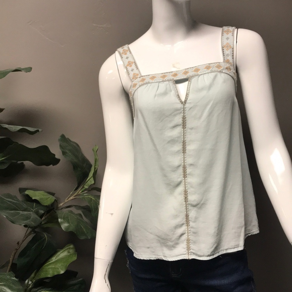 Tencel Aztec Embroidered Tank